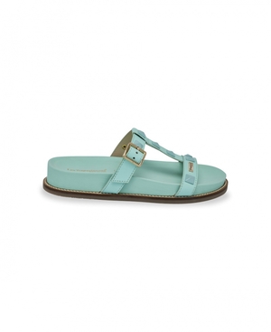 Mules plates Les Tropeziennes CONSTANCE Aqua Femme|EUJL-55847222